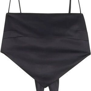 DANIELLE BERNSTEIN Bandana Black Crop Top